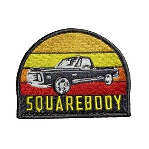 Square Body Ford Chevy Truck Patch 3in Iron Sew-On Vintage